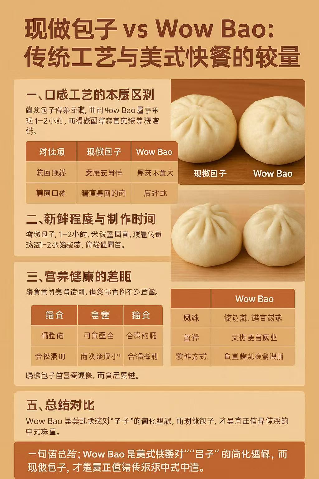 现做包子 vs Wow Bao对比图